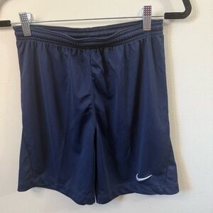 Nike Kids Dri-FIT Academy 21 Training Shorts L Blue White Swoosh NWT